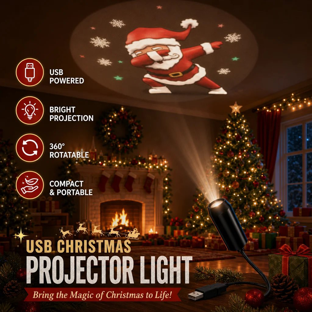 ✨HD Christmas Projector – 6 or 10 Festive Scenes