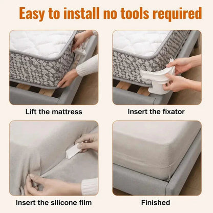 [BUY 1 GET 1 FREE] Heavy Duty Bed Sheet Clips & Invisible Mattress Corner Fasteners