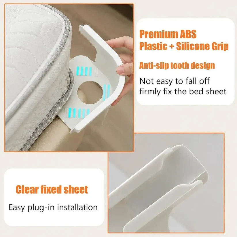 [BUY 1 GET 1 FREE] Heavy Duty Bed Sheet Clips & Invisible Mattress Corner Fasteners
