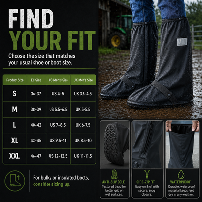 🌧️ Waterproof Boot Covers | Reusable Mud & Rain Shoe Protectors for Farming & Outdoor Work