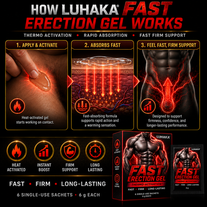LUHAKA® Fast Erection Gel  (🍆 Enhanced Fullness & Size Appearance ⚡ Stronger, Firmer Erections 🩸 Supports Maximum Blood Flow & Expansion ⏱️ Improved Staying Power & Performance)