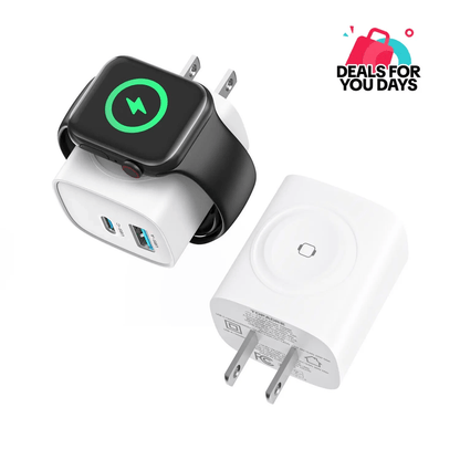 3-in-1 Magnetic Wireless Cordless PD USB-C Wall Charger Block